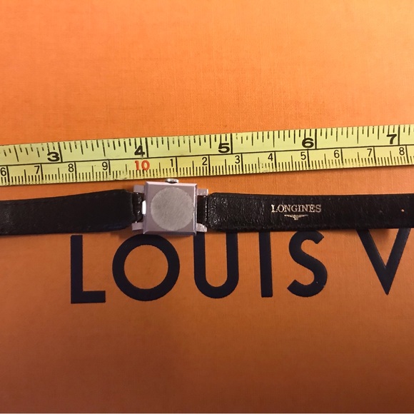 Longines antique 18K WG 0.20CT VS diamond square shaped ladies watch - Picture 7 of 12